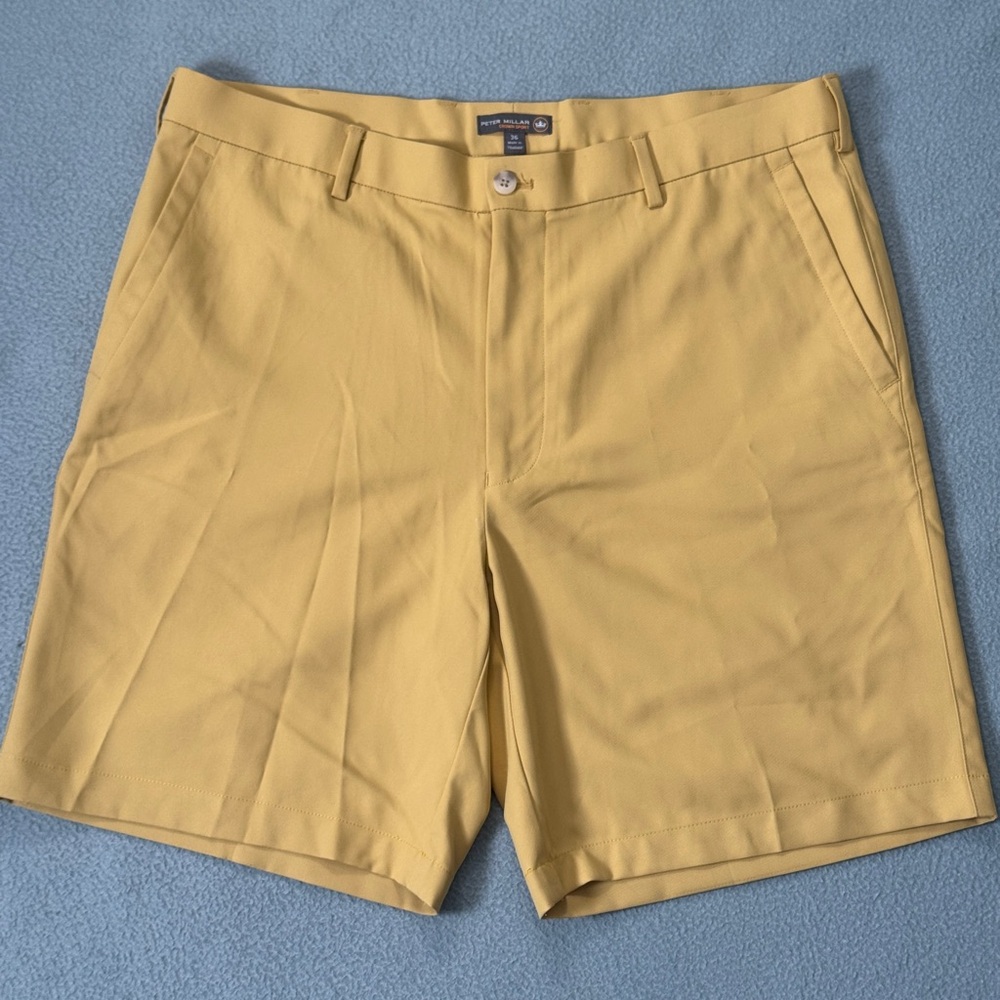 Peter Millar Crown Sport Men's Shorts - Yellow - Size 36
